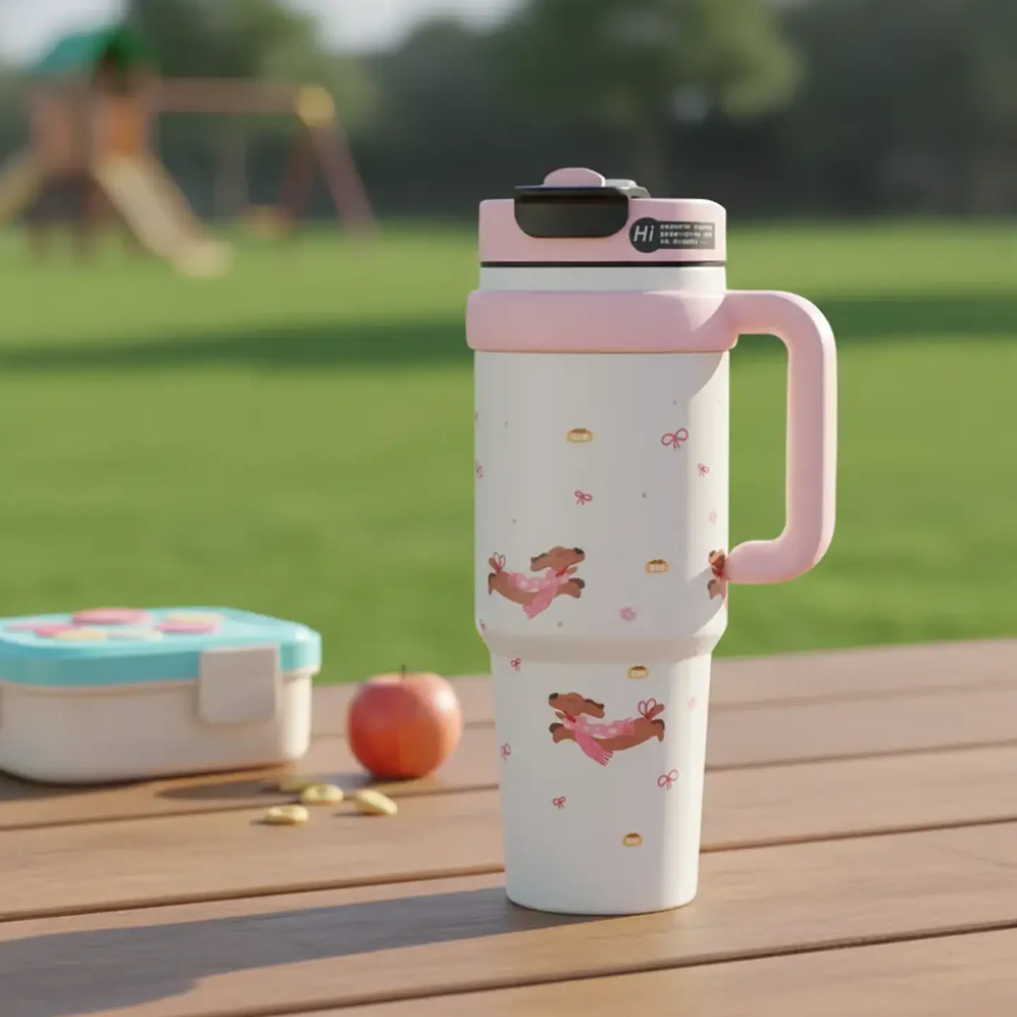 Vaso Térmico Infantil Con Asa Y Tapa Diseños Acero Inoxidable 4