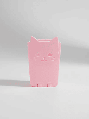 Set x 4 Portalápices Organizador Gato Kawaii 6.8x11.5cm Colores Surtidos