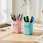 Set x 4 Portalápices Organizador Gato Kawaii 6.8x11.5cm Colores Surtidos - Miniatura 4