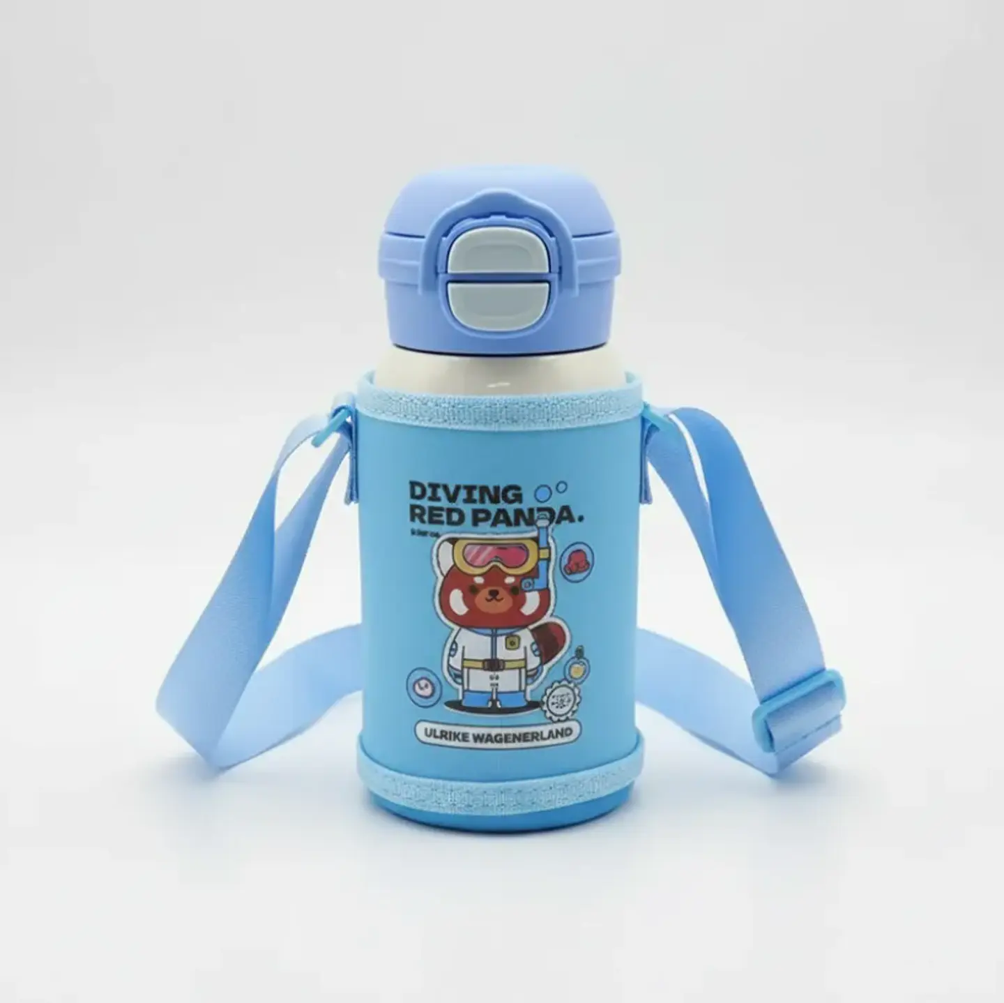 Botella Térmica Infantil Acero Inoxidable Con Funda Y Correa 3