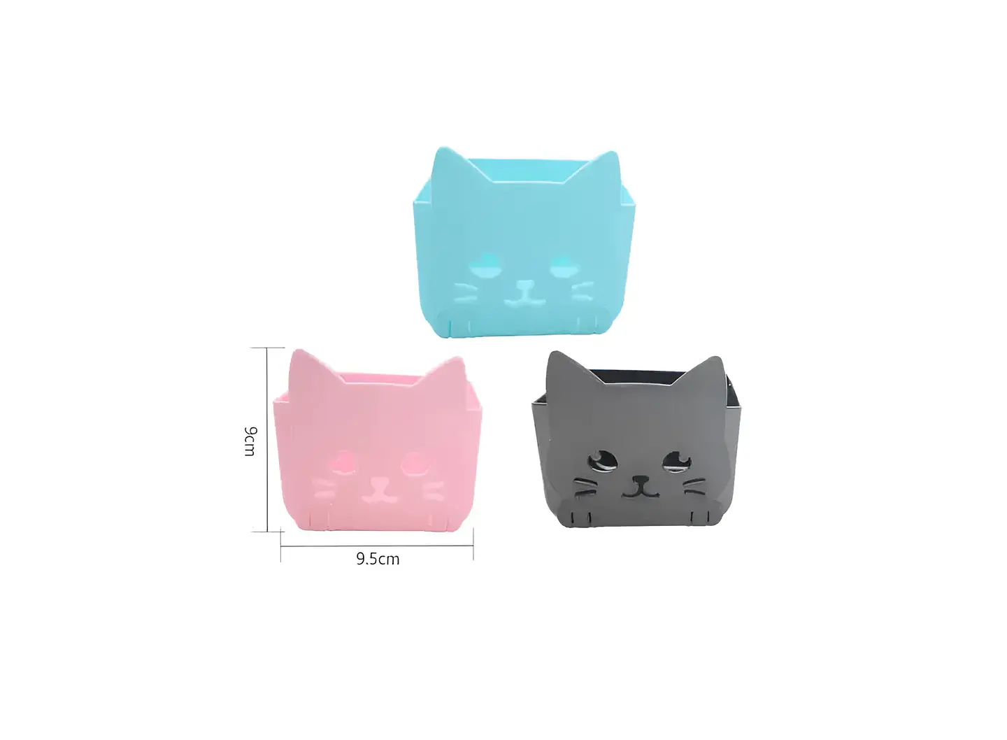 Set x4 Portalápices Gatito color Surtido 9.5x9cm 3