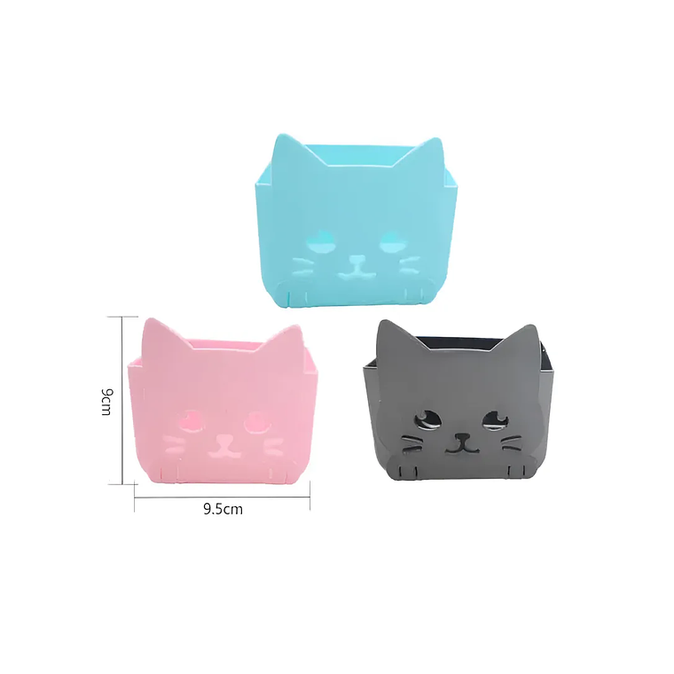 Set x4 Portalápices Gatito color Surtido 9.5x9cm 3