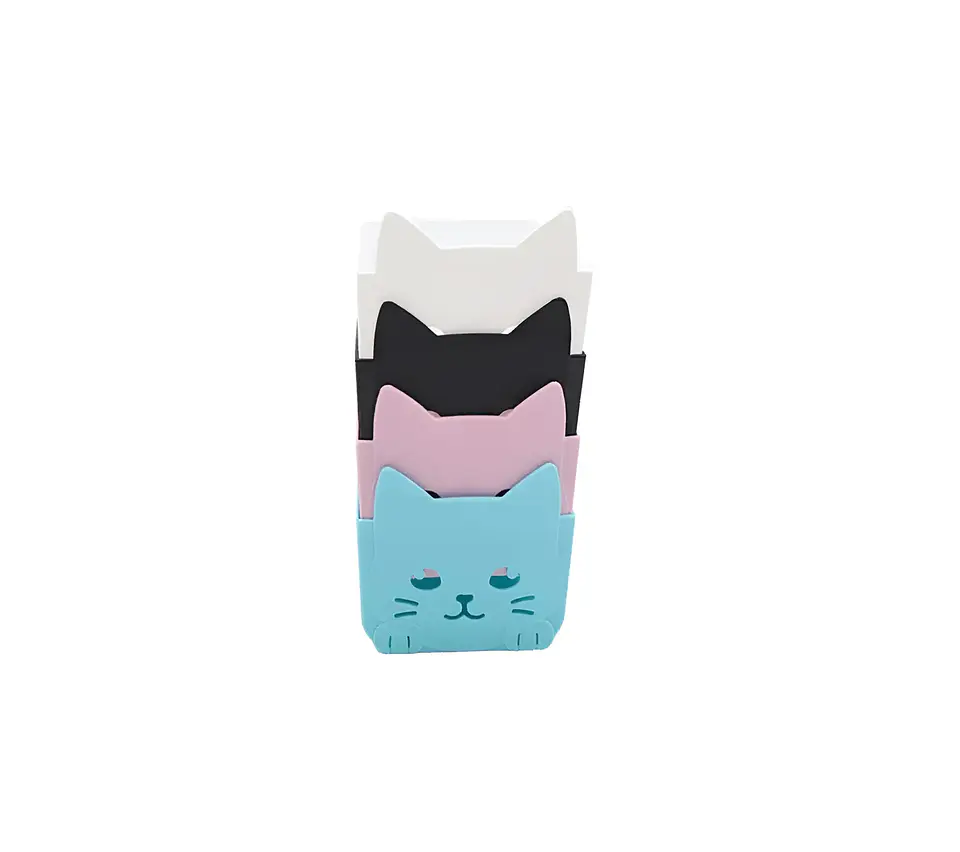 Set x4 Portalápices Gatito color Surtido 9.5x9cm 4