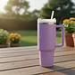 Vaso Térmico 1.2l Con Tapa, Asa Y Bombilla - Miniatura 1