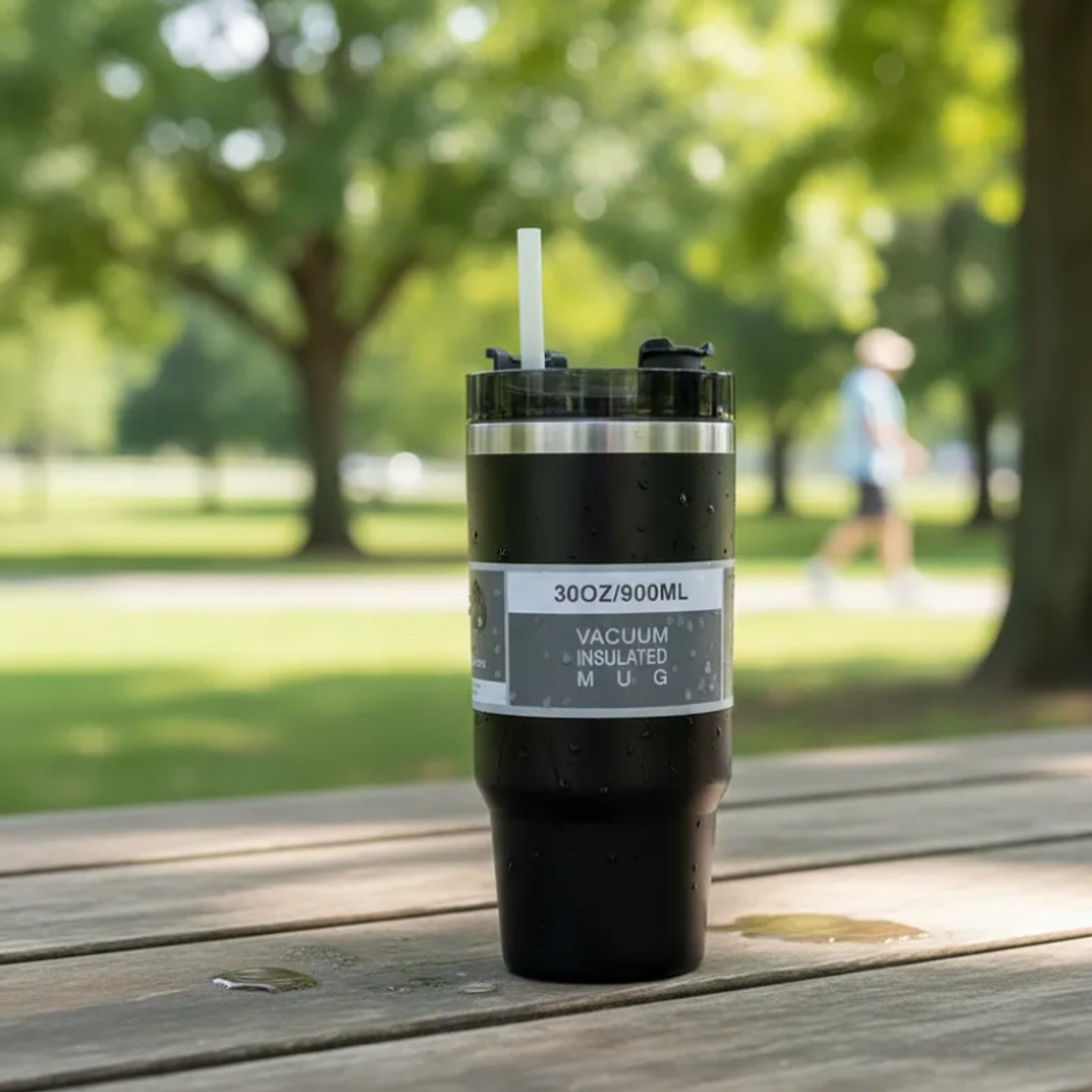 Vaso Térmico 900ml Acero Inoxidable con Tapa y Bombilla 7