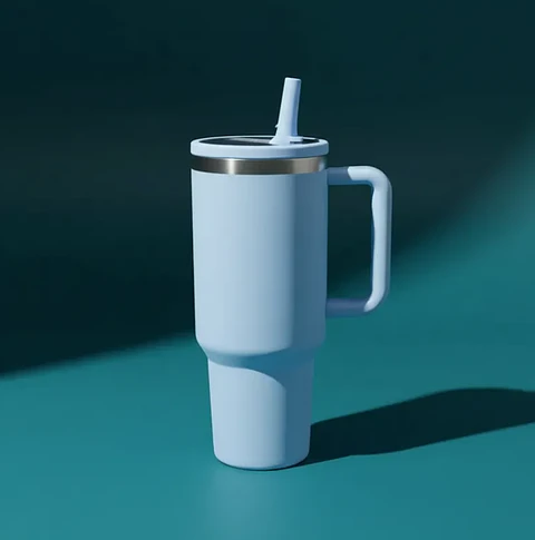 Vaso Térmico 1200ml Acero Inoxidable Con Asa Tapa Y Bombilla
