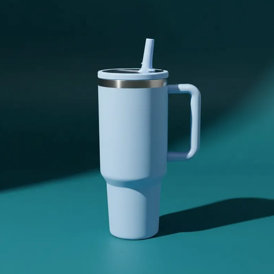 Vaso Térmico 1200ml Acero Inoxidable Con Asa Tapa Y Bombilla 1