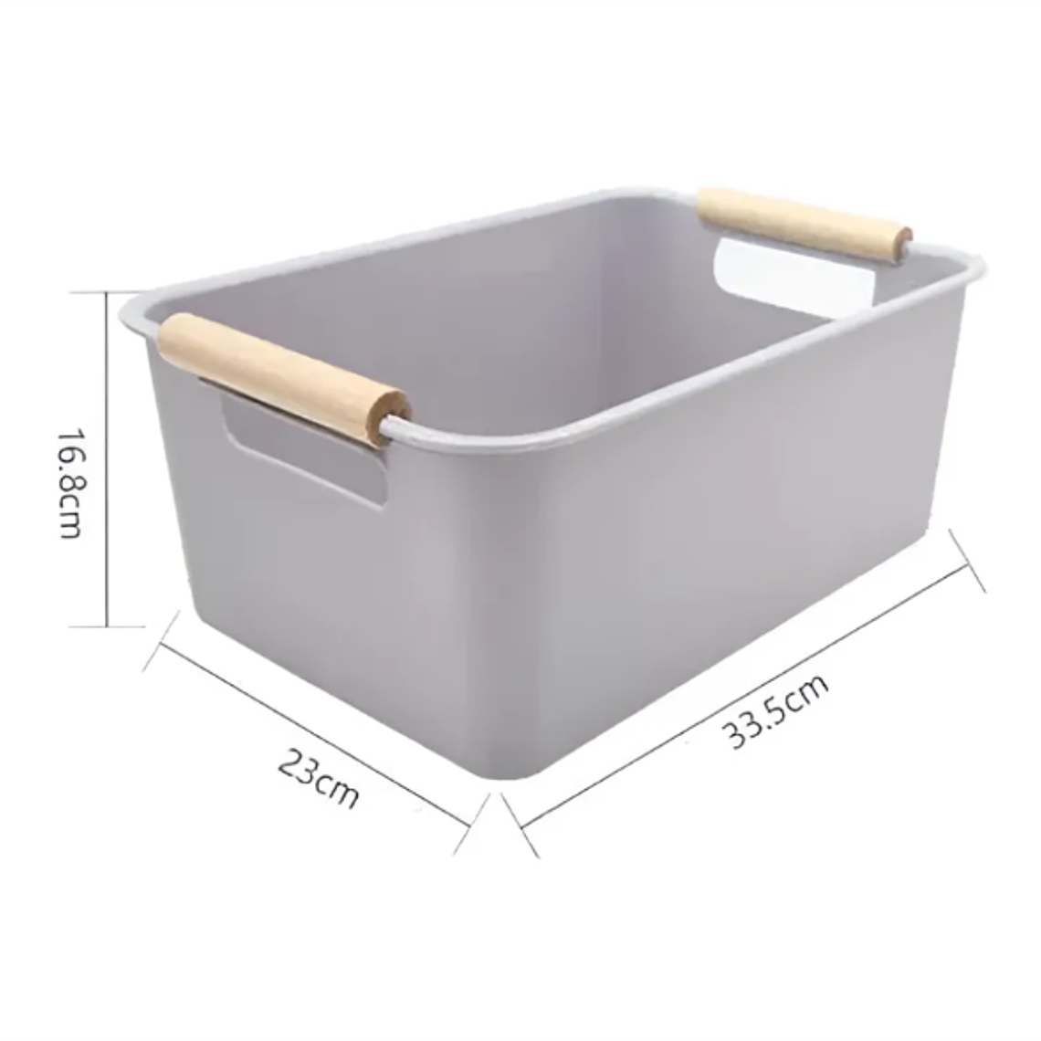 Caja Canasto Organizador Plástico Con Asas  4