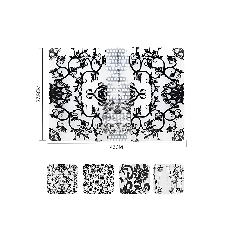 Set 6 Individuales Y 6 Posavasos 27.5x42cm 4