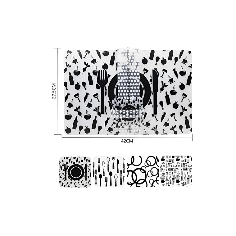 Set 6 Individuales + 6 Posavasos 42x27.5cm 4