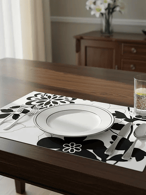 Set 6 Individuales + 6 Posavasos Floral 42x27.5cm
