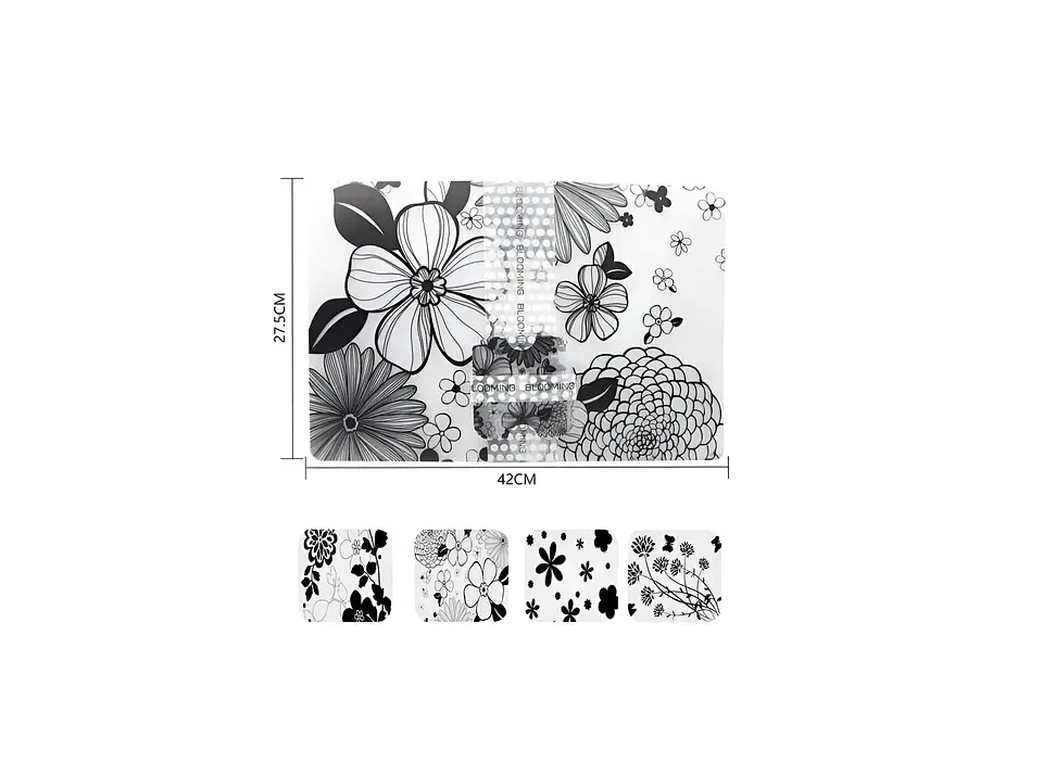 Set 6 Individuales + 6 Posavasos Floral 42x27.5cm 5