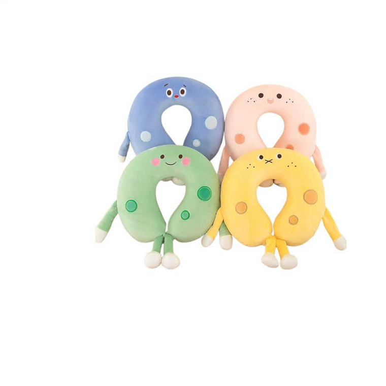 Cojín De Cuello Infantil Peluche Animalitos Colores Surtidos 5
