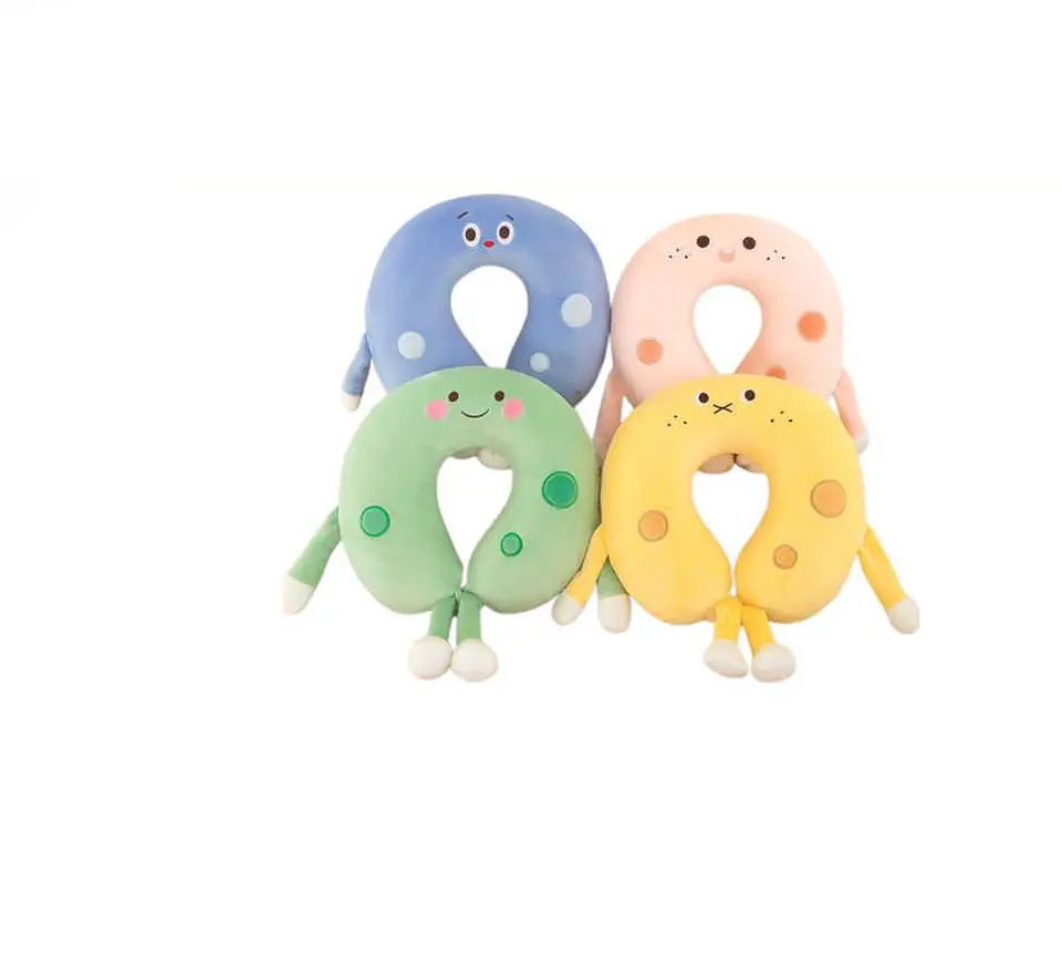 Cojín De Cuello Infantil Peluche Animalitos Colores Surtidos 5