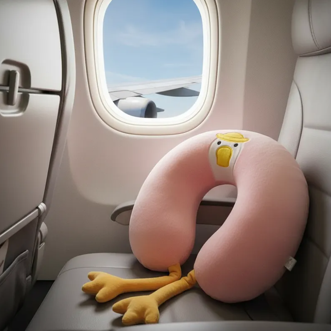 Cojín De Cuello Para Viaje Infantil Diseño Pato Peluche Suave 3