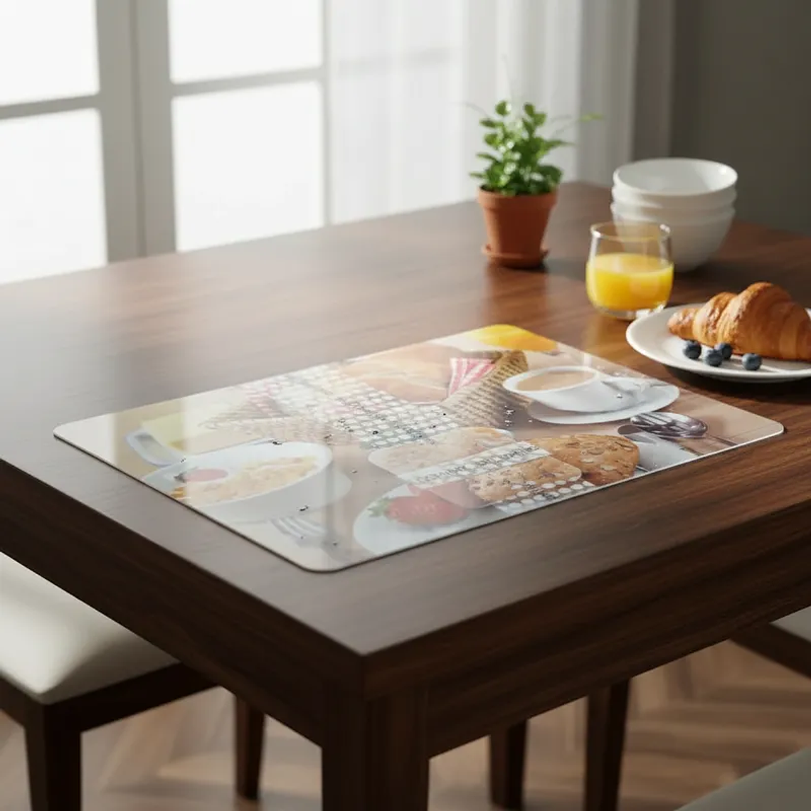 Set 6 Individuales y 6 Posavasos Estampados Mesa 1