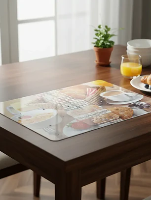 Set 6 Individuales y 6 Posavasos Estampados Mesa