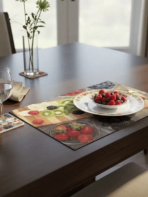 Set 6 Individuales y 6 Posavasos Estampados Mesa