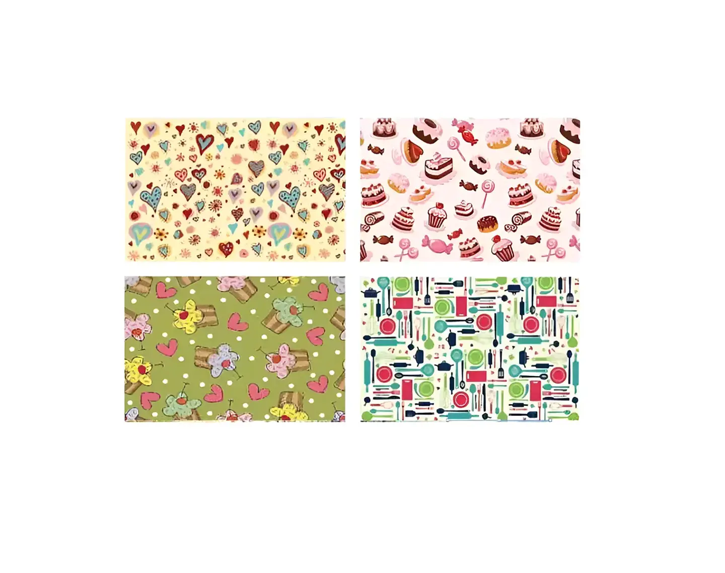 Set 6 Individuales y 6 Posavasos Diseños Pasteles 4