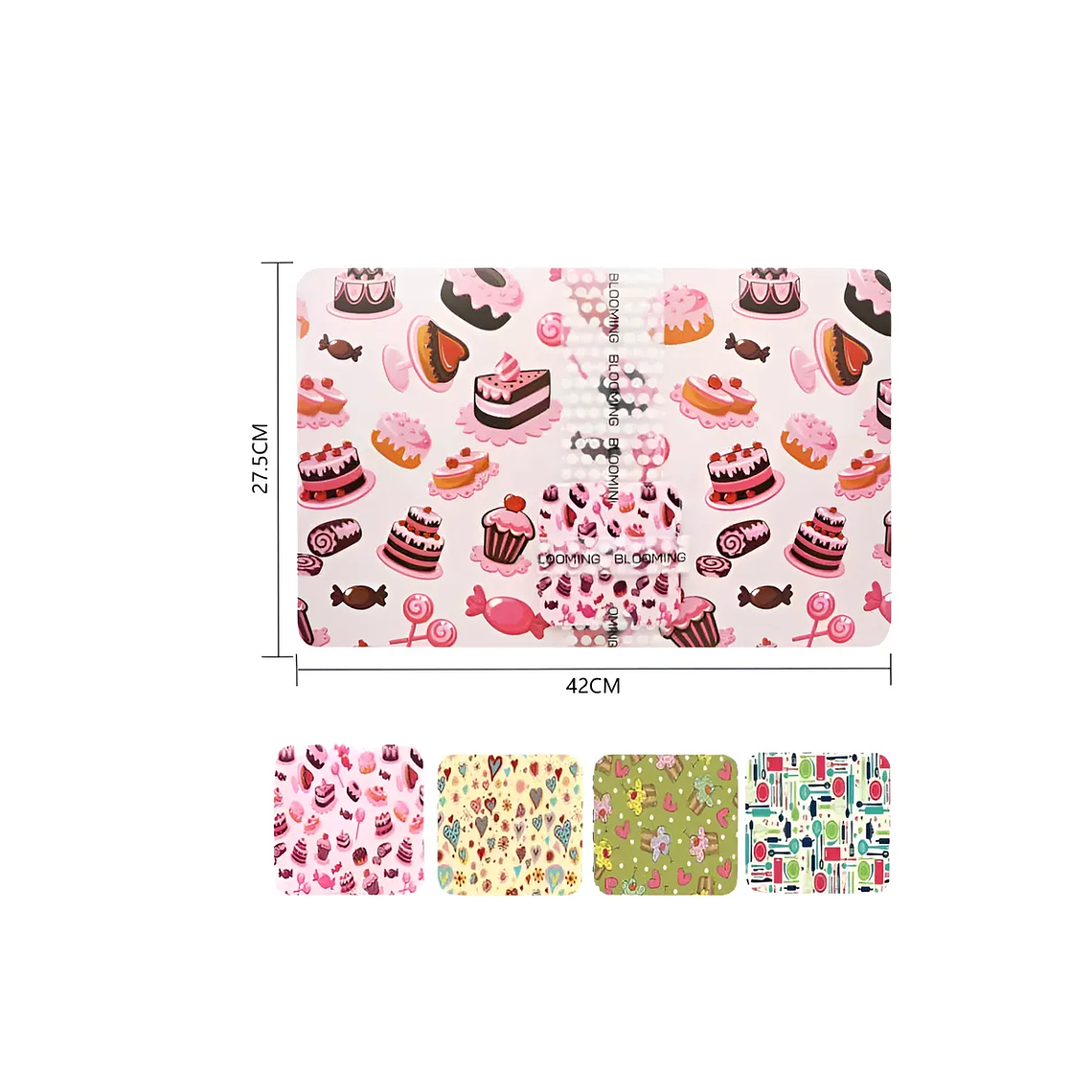 Set 6 Individuales y 6 Posavasos Diseños Pasteles 5