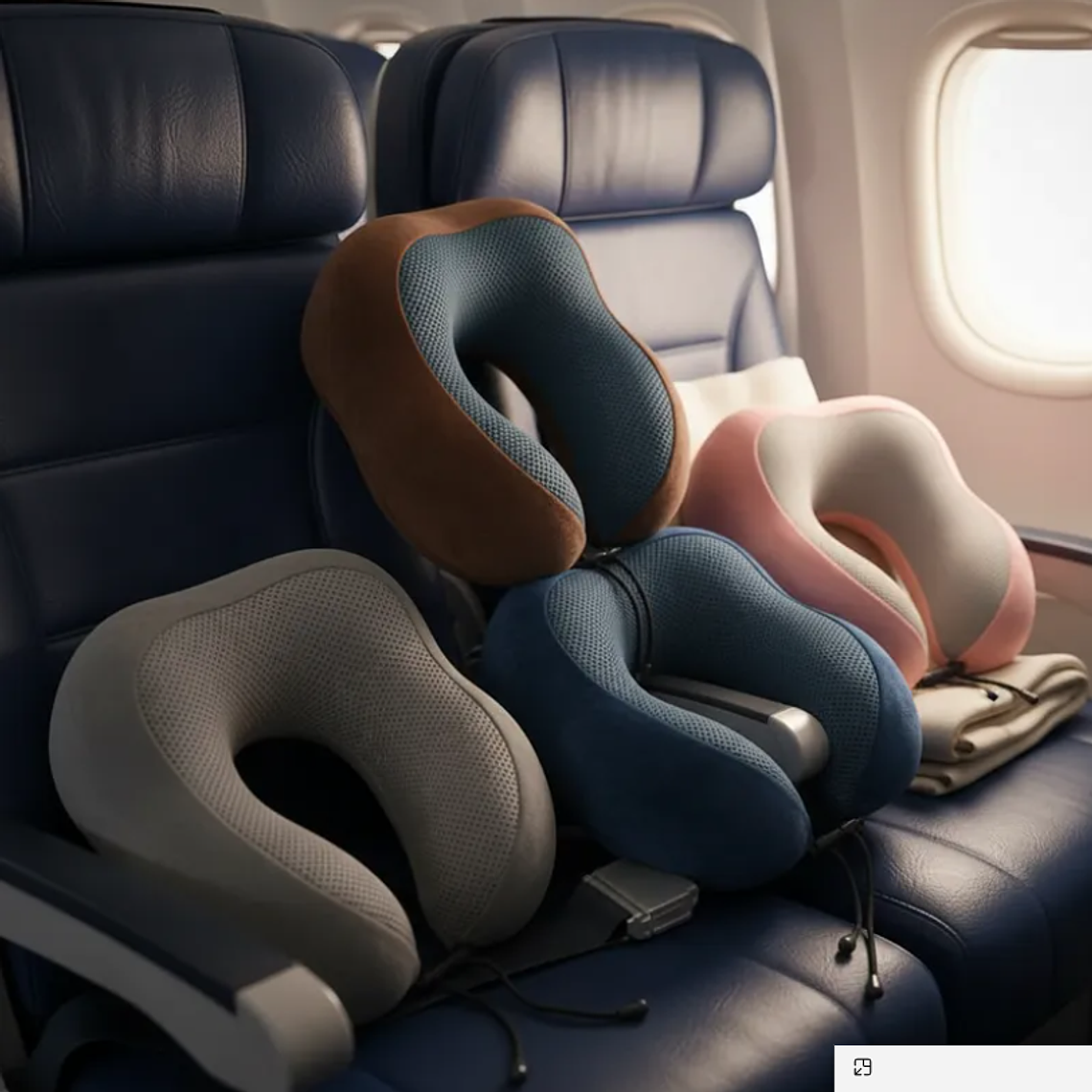 Almohada Cojín De Viaje Para Cuello Ergonómico Viscoelástico 1