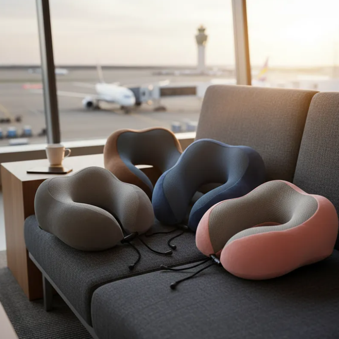 Almohada Cojín De Viaje Para Cuello Ergonómico Viscoelástico 6