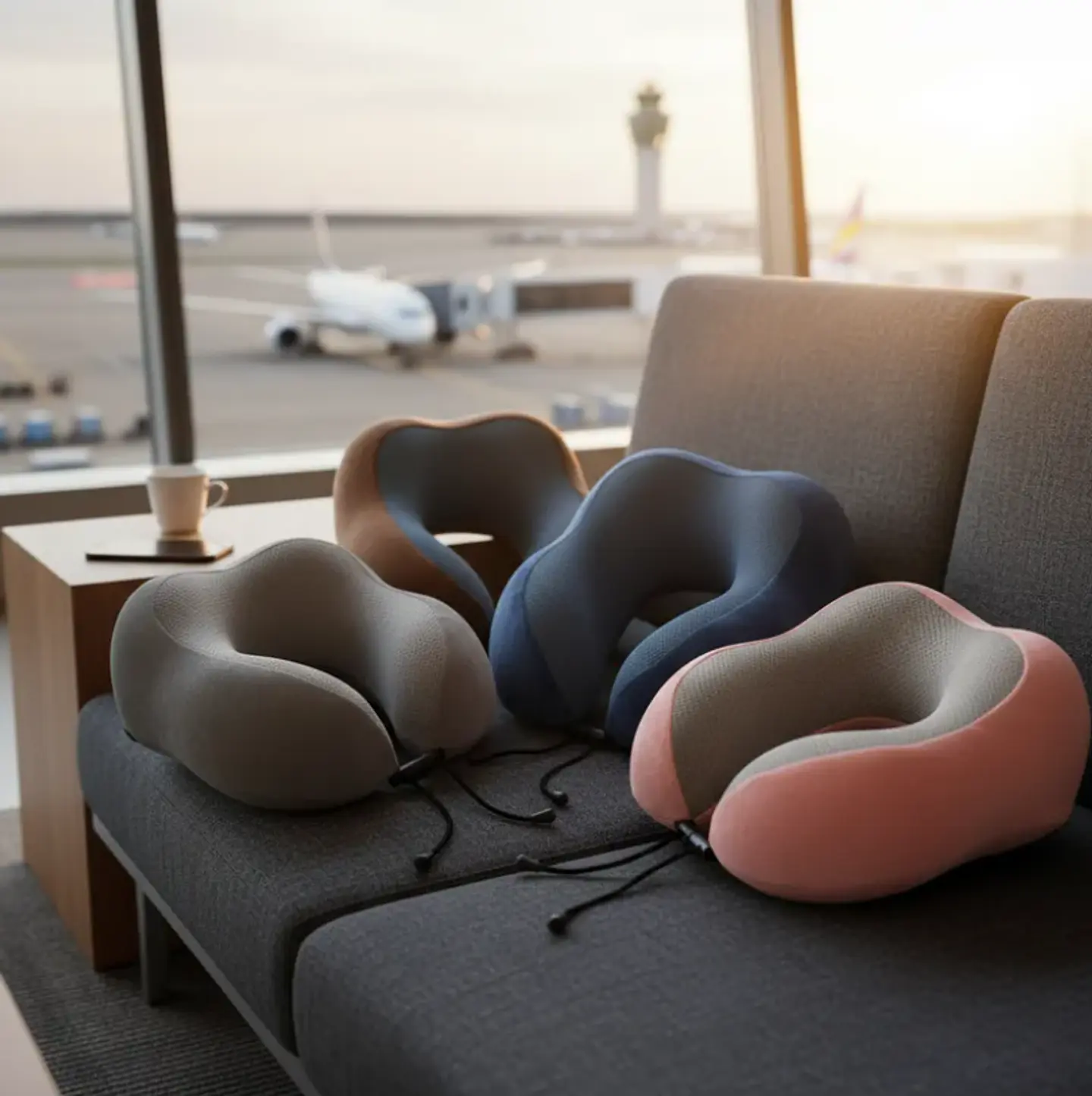 Almohada Cojín De Viaje Para Cuello Ergonómico Viscoelástico 6