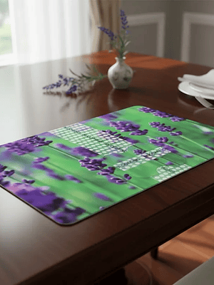 Set 6 Individuales y 6 Posavasos Floral 42x27.5cm