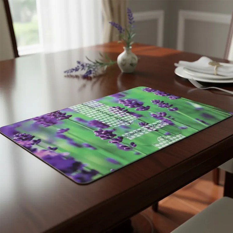 Set 6 Individuales y 6 Posavasos Floral 42x27.5cm 2