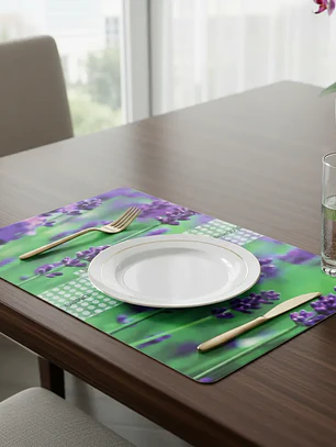 Set 6 Individuales y 6 Posavasos Floral 42x27.5cm