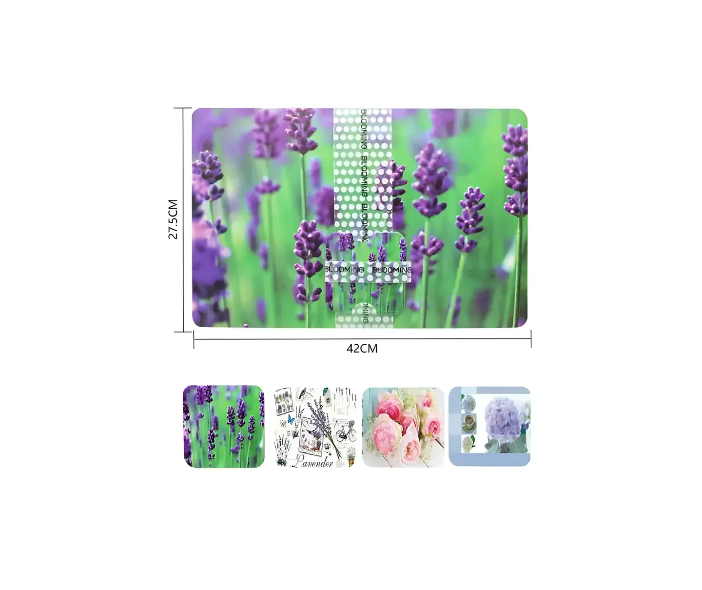 Set 6 Individuales y 6 Posavasos Floral 42x27.5cm 5