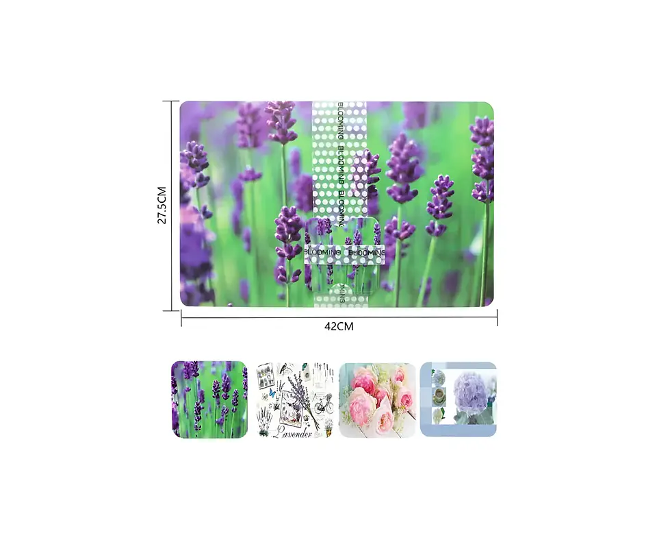 Set 6 Individuales y 6 Posavasos Floral 42x27.5cm 5
