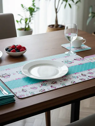 Set 6 Individuales y 6 Posavasos 27.5x42cm Diseño Varios