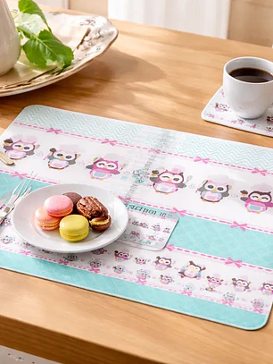 Set 6 Individuales y 6 Posavasos 27.5x42cm Diseño Varios