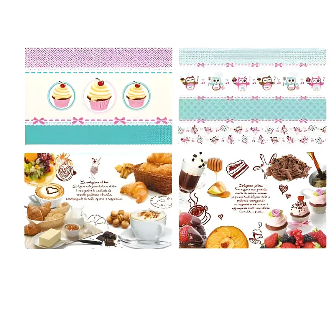 Set 6 Individuales y 6 Posavasos 27.5x42cm Diseño Varios 4