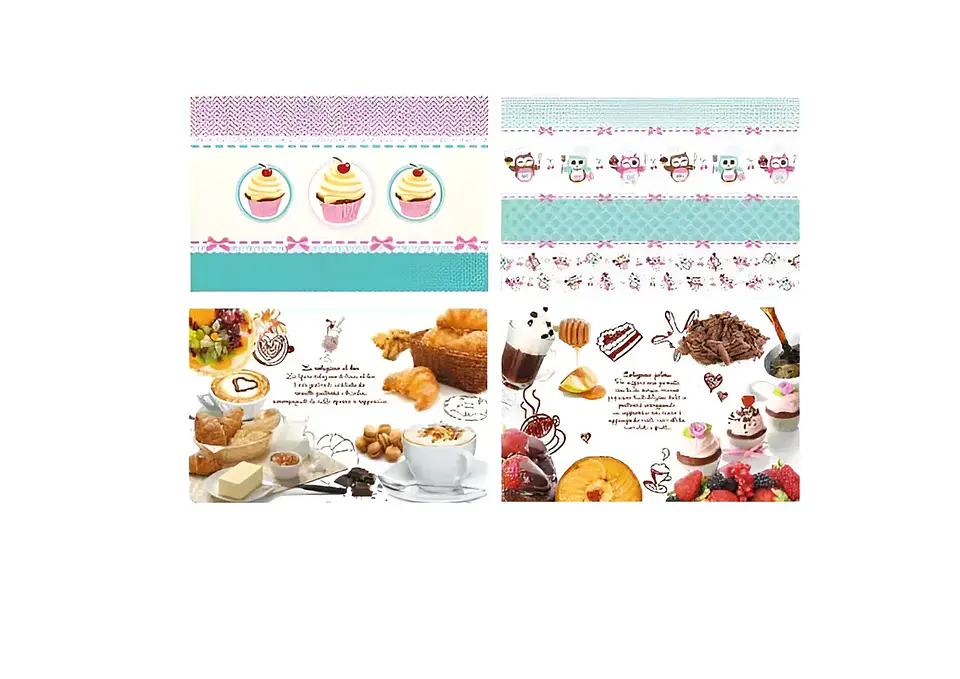 Set 6 Individuales y 6 Posavasos 27.5x42cm Diseño Varios 4