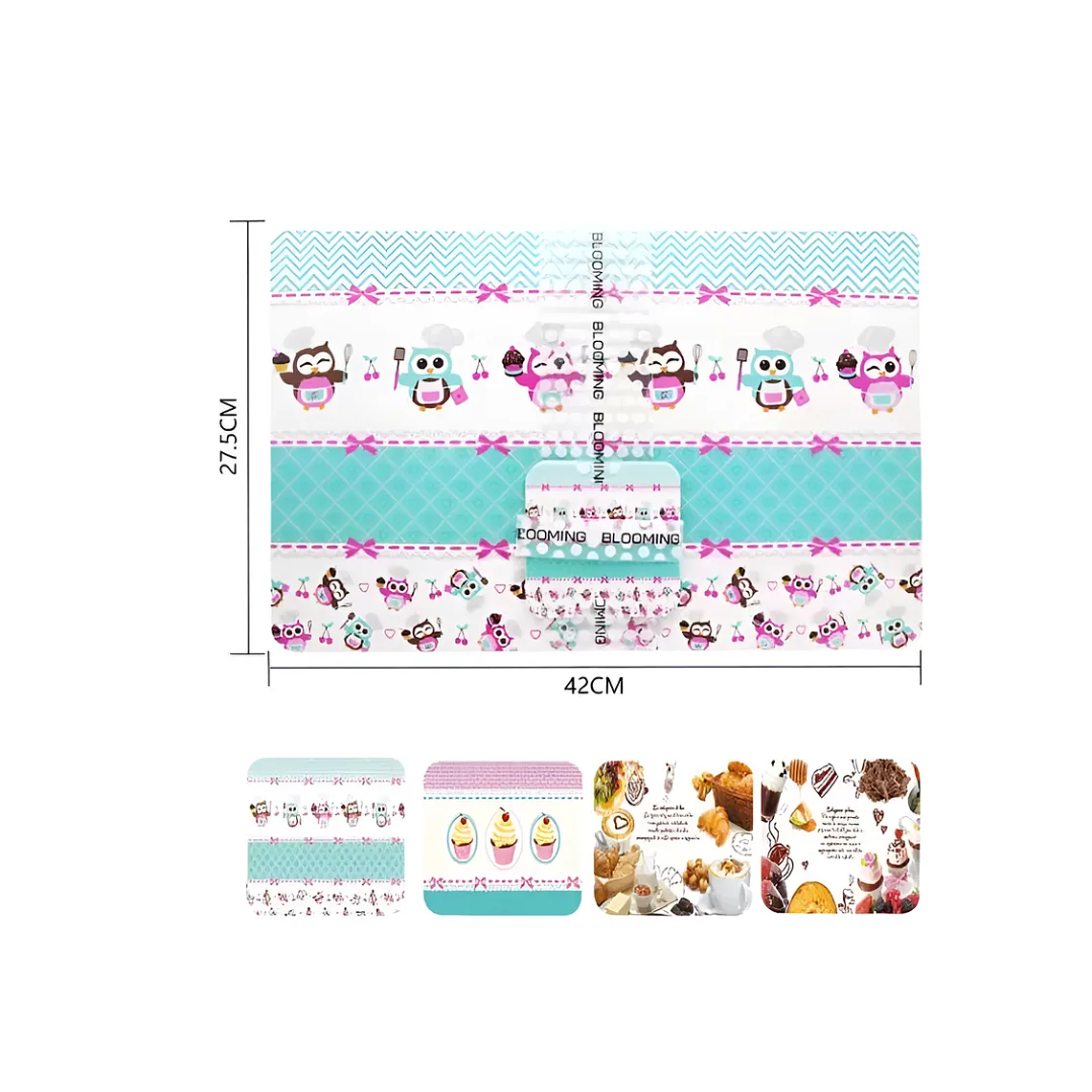 Set 6 Individuales y 6 Posavasos 27.5x42cm Diseño Varios 5