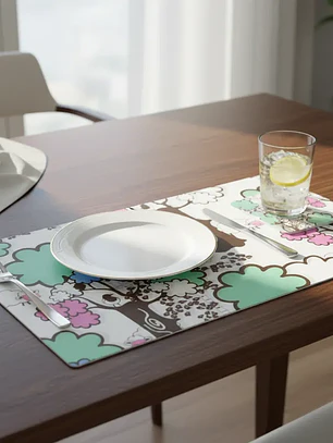 Set 6 Individuales y 6 Posavasos Estampados 42x27.5cm