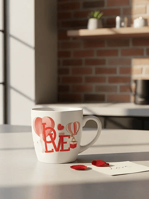 Set taza y billetera san valentin, dia de la madre 8x9cm