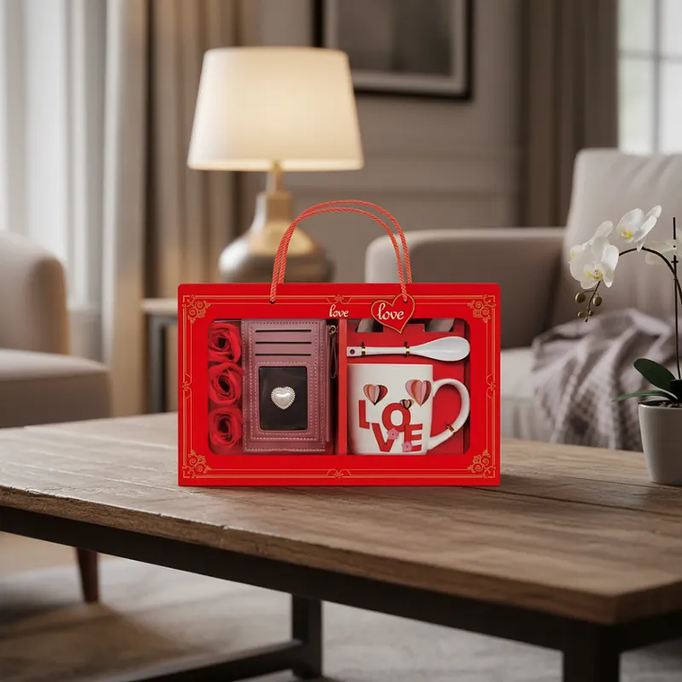 Set taza y billetera san valentin, dia de la madre 8x9cm 1
