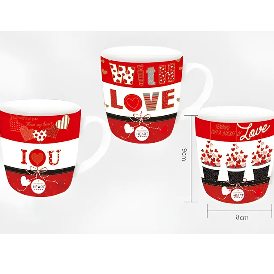 Set taza San Valentín dia de madre modelo Love 8x9cm 4