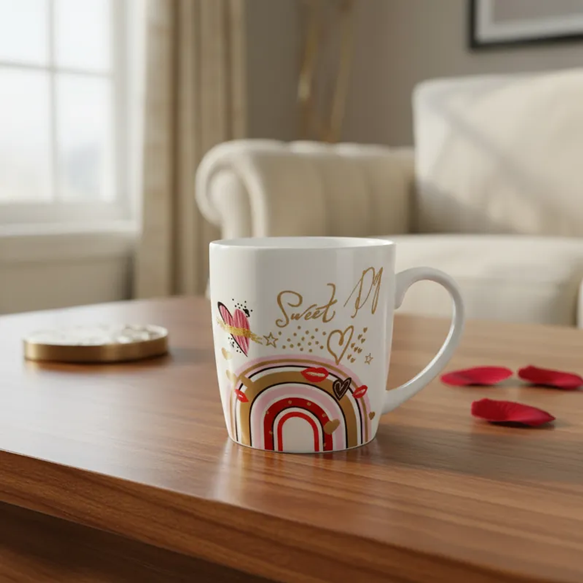Set Taza San Valentín dia mama con Cuchara y Caja de Regalo 1