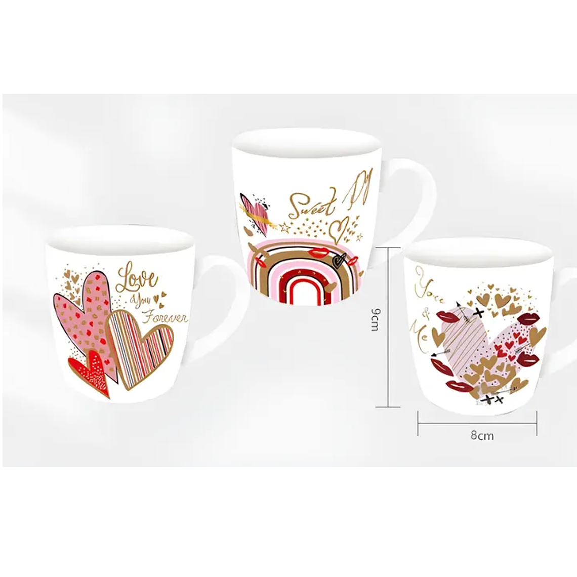 Set Taza San Valentín dia mama con Cuchara y Caja de Regalo 3