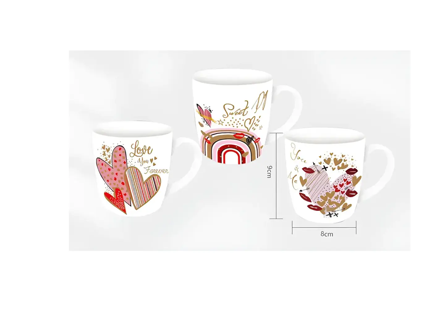 Set Taza San Valentín dia mama con Cuchara y Caja de Regalo 3