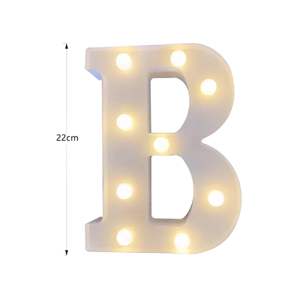 Letra B Luminosa Decorativa Con Luces Led 22cm  3