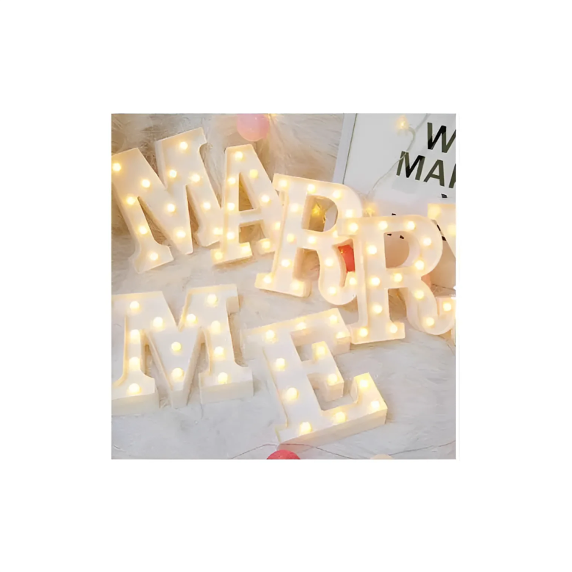 Letra B Luminosa Decorativa Con Luces Led 22cm  4