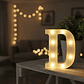 Letra D Luminosa Con Luces Led 22cm Decoración Fiesta Hogar - Miniatura 2