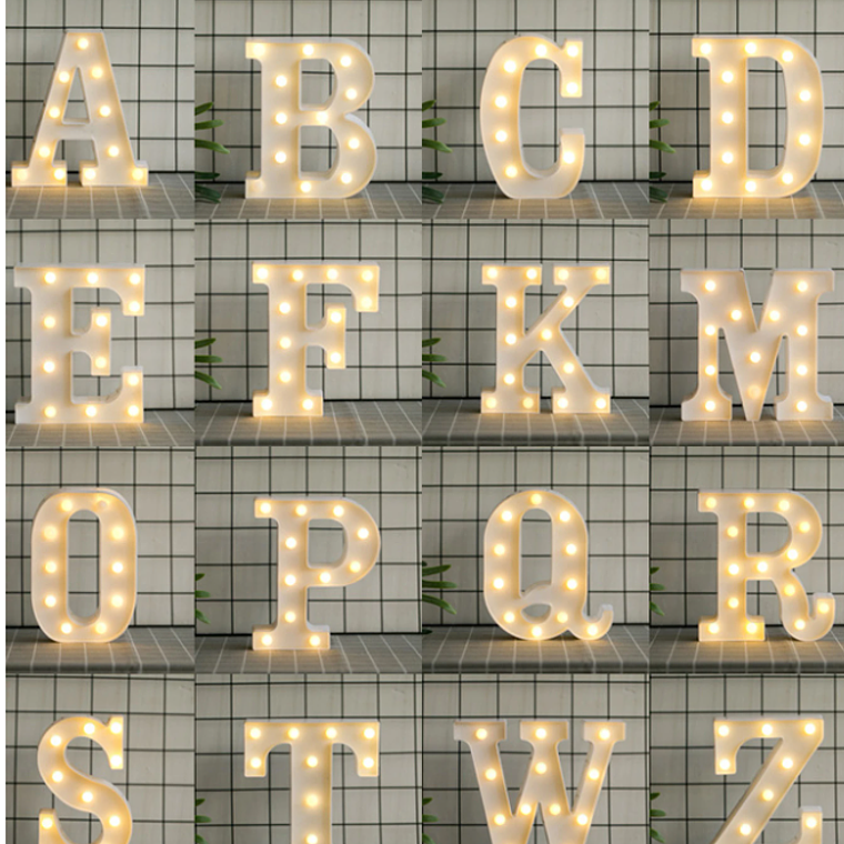 Letra F Luminosa Decorativa Con Luces Led 22cm 3