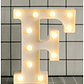 Letra F Luminosa Decorativa Con Luces Led 22cm - Miniatura 2