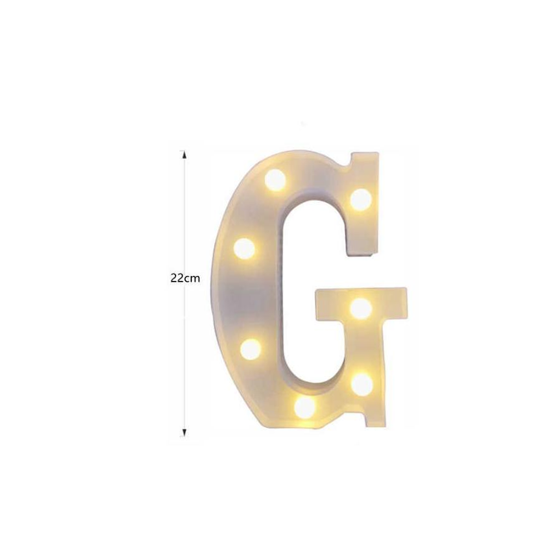 Letra G Luminosa Led 22cm Decorativa Fiesta 3